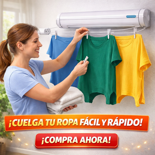 Tendedero retráctil, de fácil instalación